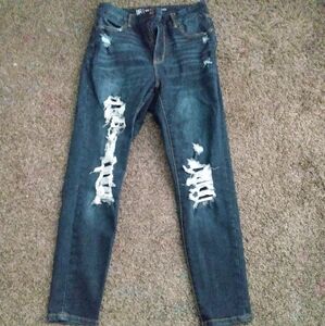Dark blue ripped jeans no boundaries size 11